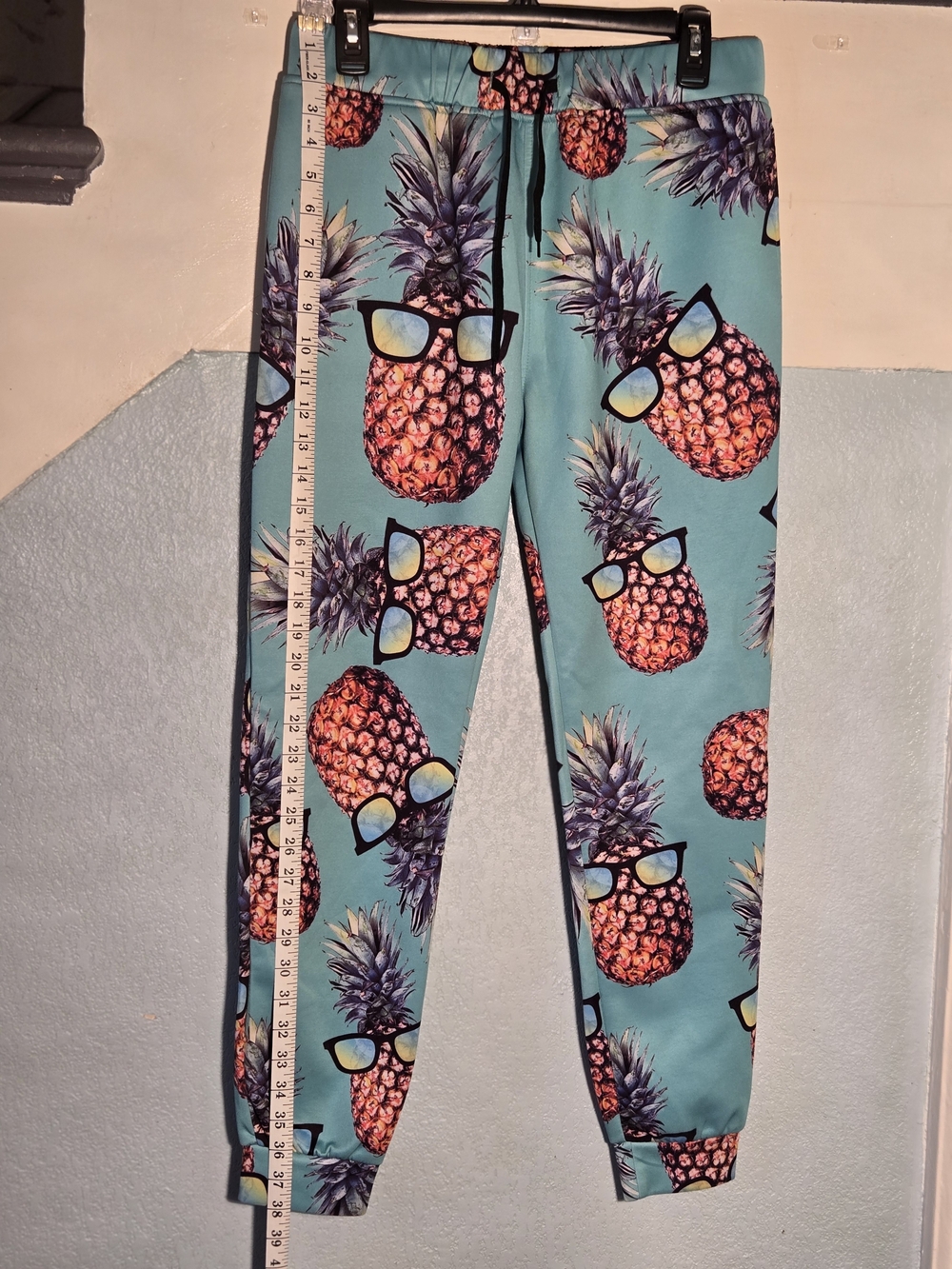 Teal Pineapple-Print Men's Or Woman's Jogger Pants
